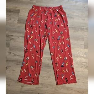 Kate Spade New York Women's Sz XL Pajama Pants Pink Heels Shoes
